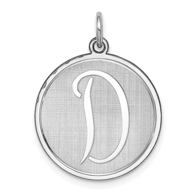 Sterling Silver Brocaded Initial D Charm at $ 26.78 only from Jewelryshopping.com