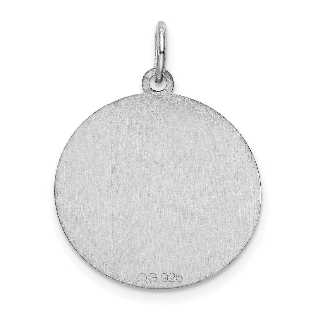 Sterling Silver Brocaded Initial J Charm