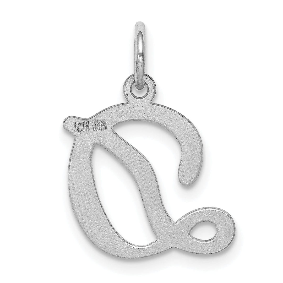 Sterling Silver Stamped Initial D Charm