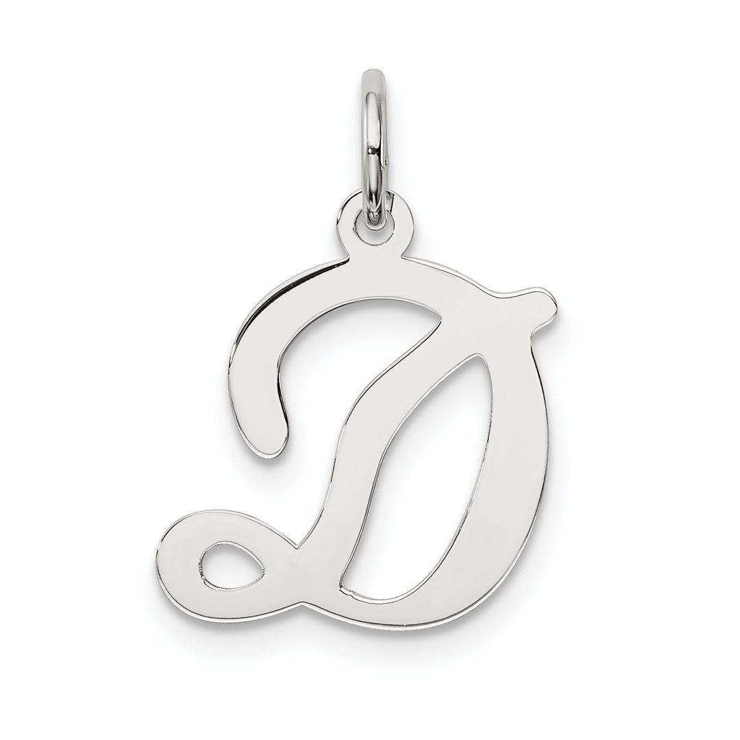 Sterling Silver Stamped Initial D Charm