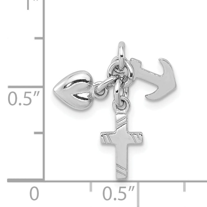 Sterling Silver Faith Hope Charity Charm