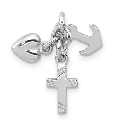 Sterling Silver Faith Hope Charity Charm at $ 14.7 only from Jewelryshopping.com