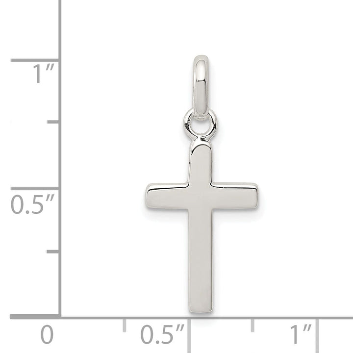 Silver Polished Finish Latin Cross Pendant