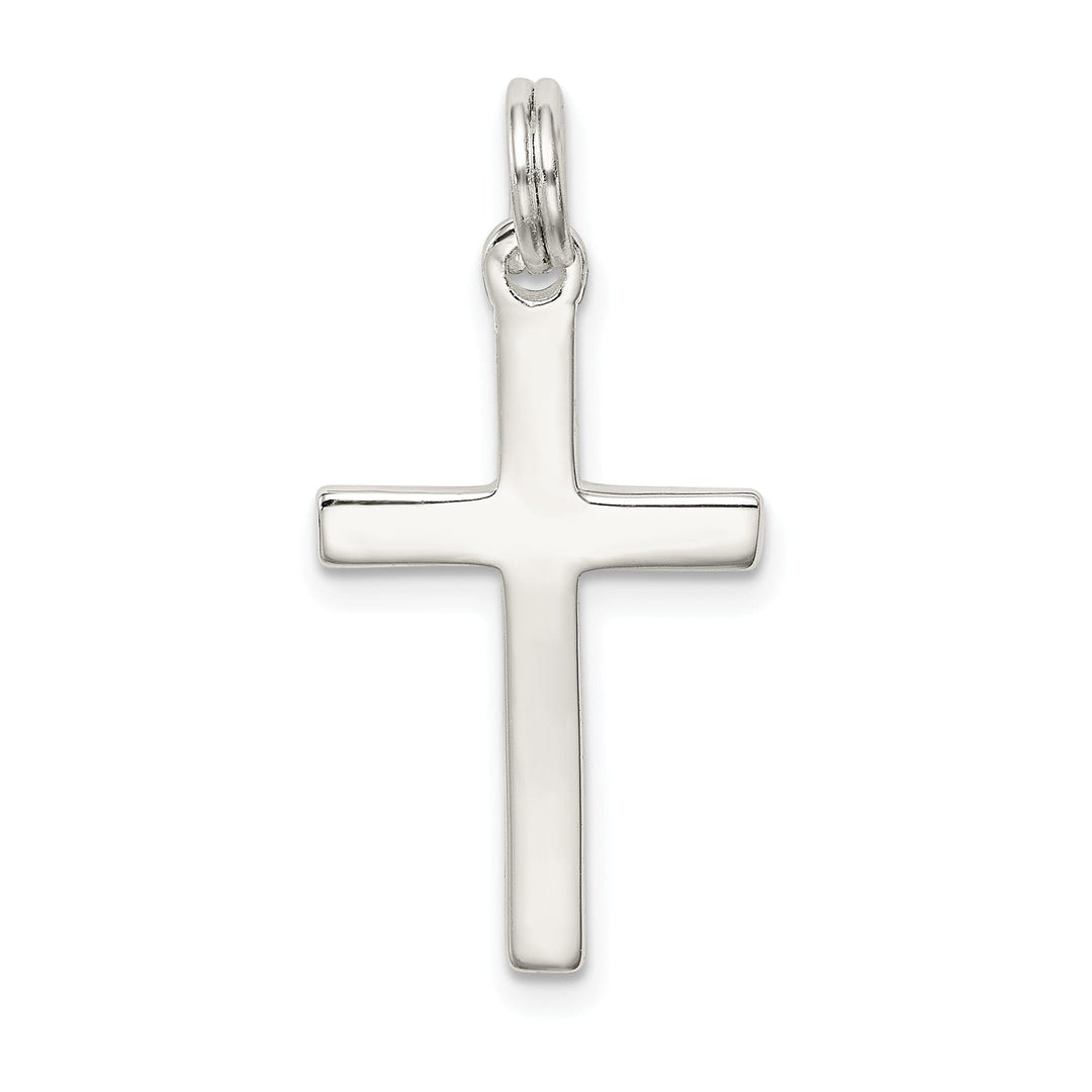 Silver Polished Finish Latin Cross Pendant