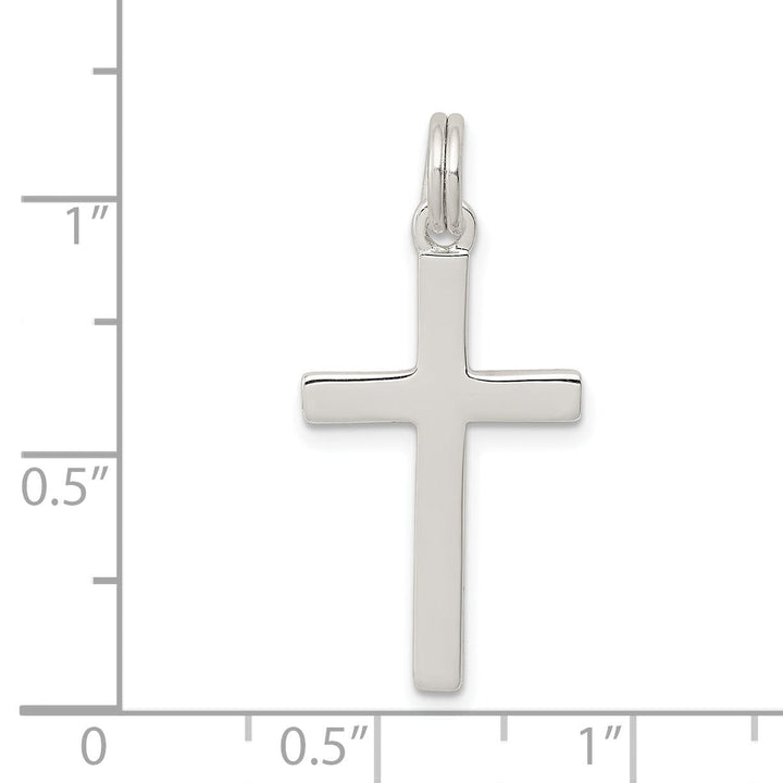 Silver Polished Finish Latin Cross Pendant