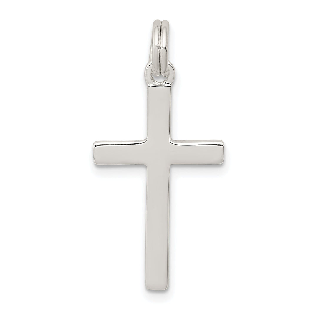 Silver Polished Finish Latin Cross Pendant