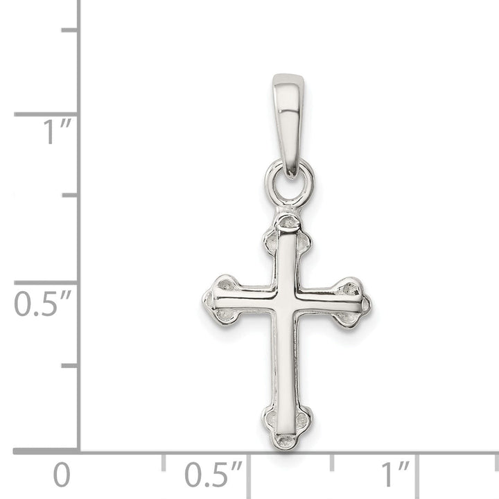 Sterling Silver Budded Cross Pendant