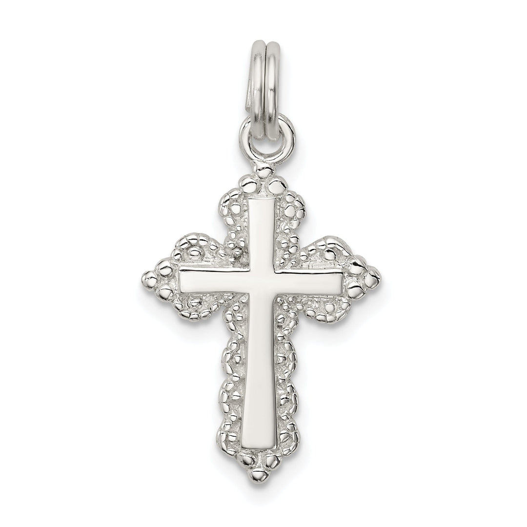 Sterling Silver INRI Budded Cross Pendant