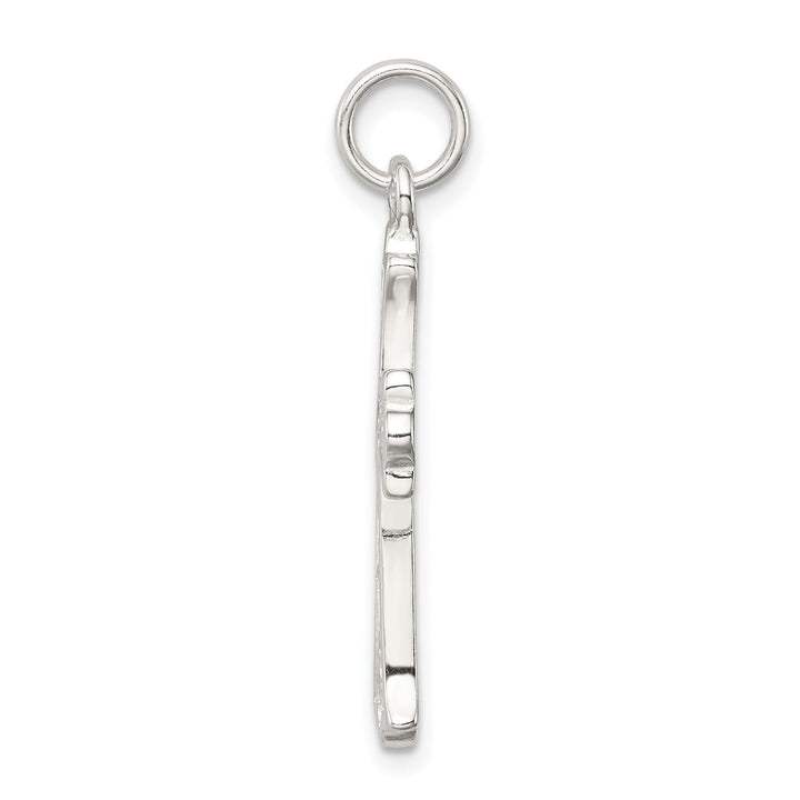 Sterling Silver Polished Budded Cross Pendant
