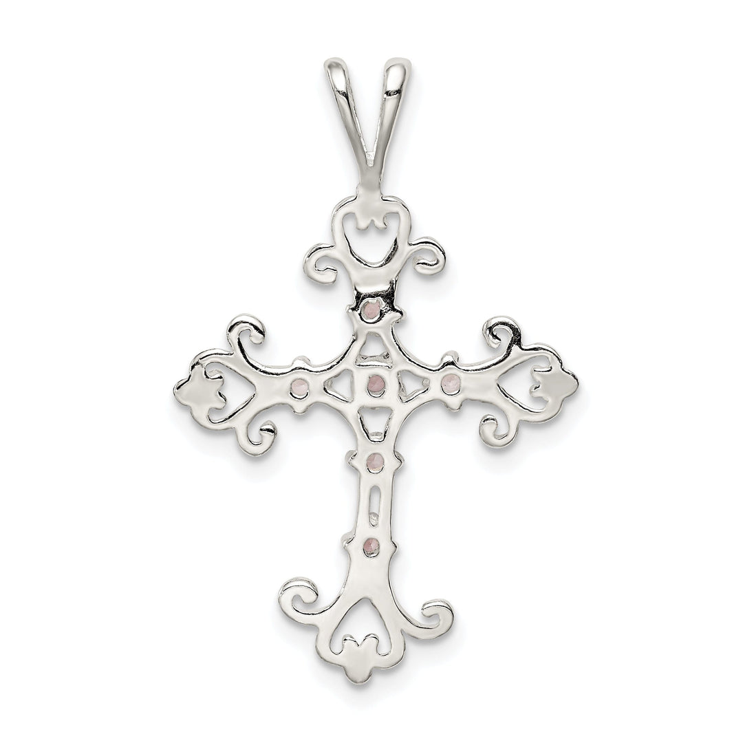 Sterling Silver Fleur De Lis Cross Pendant