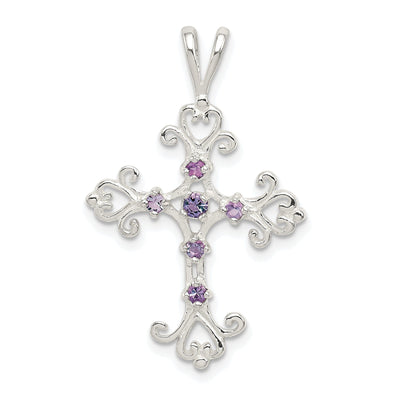 Sterling Silver Fleur De Lis Cross Pendant at $ 23.86 only from Jewelryshopping.com