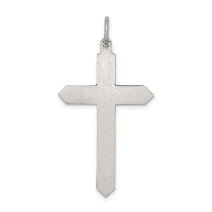 Silver Antique February Birthstone CrossPendant