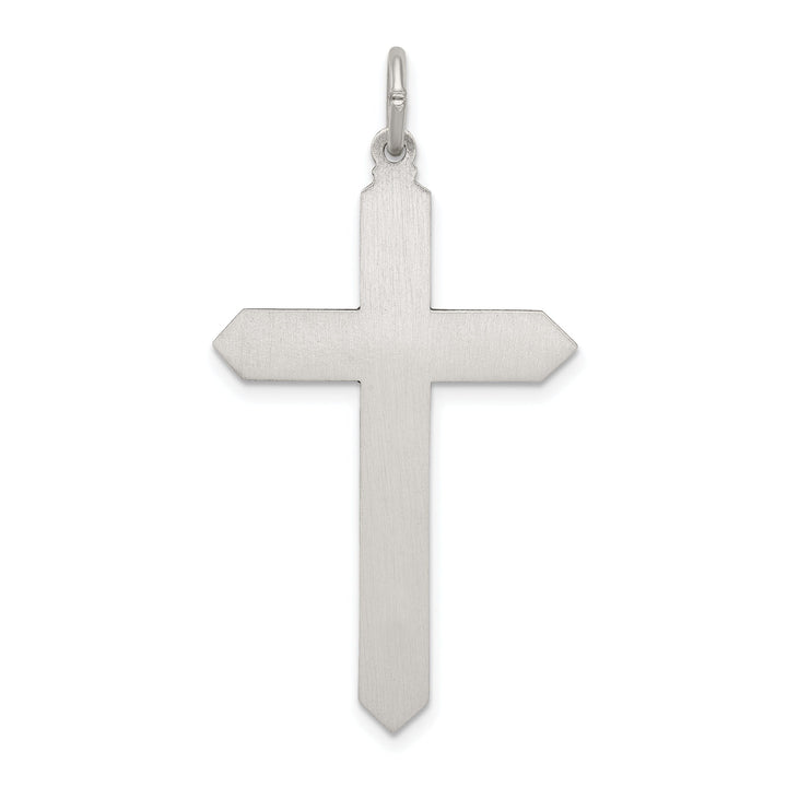 Silver Antique August Birthstone Cross Pendant