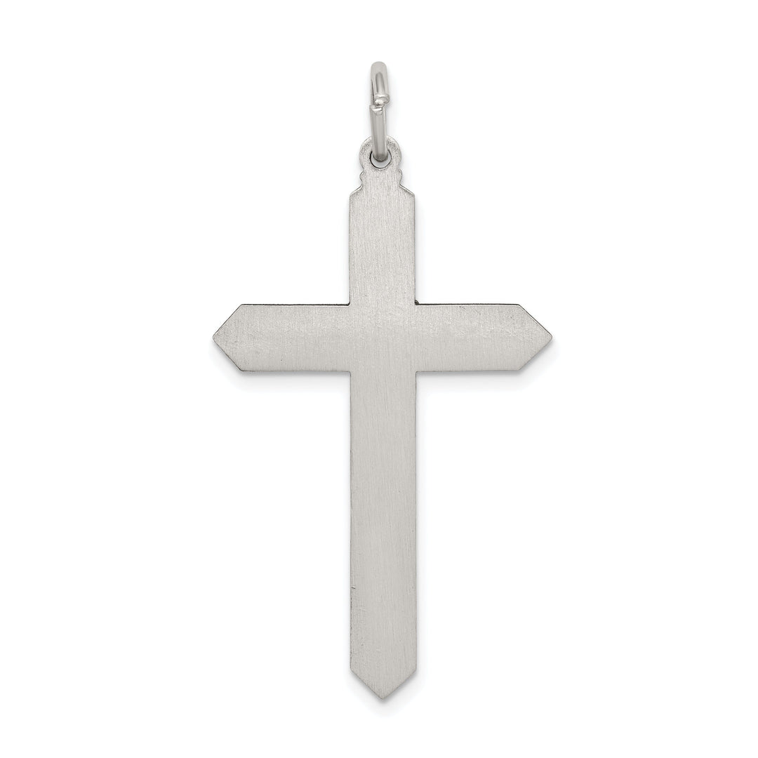 Silver Steptember Birthstone Cross Pendant