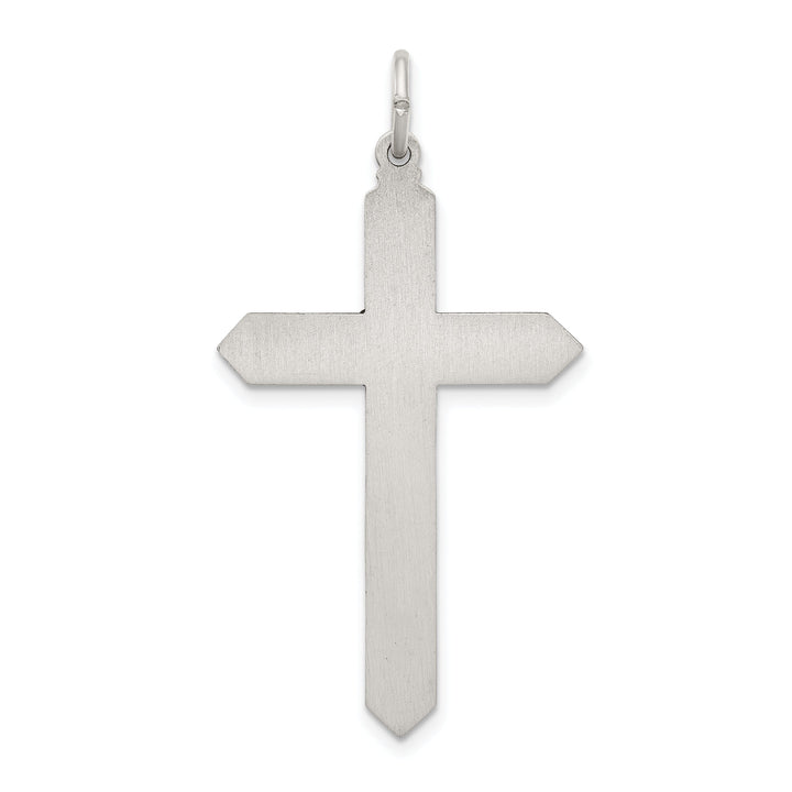 Silver Antique October Birthstone Cross Pendant