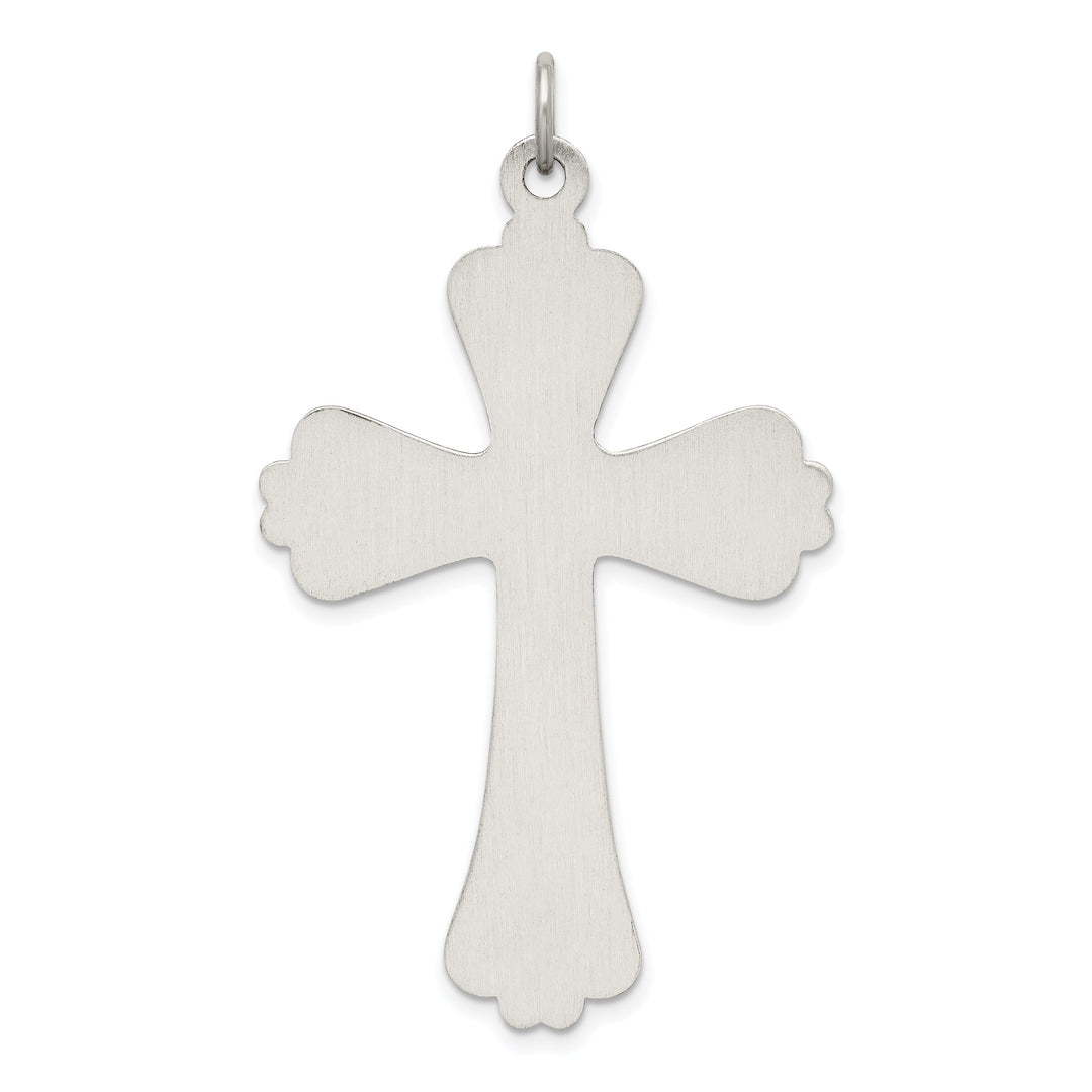 Solid Sterling Silver Antiqued Cross Pendant