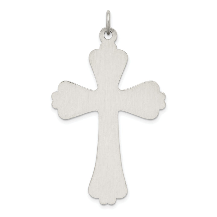 Solid Sterling Silver Antiqued Cross Pendant