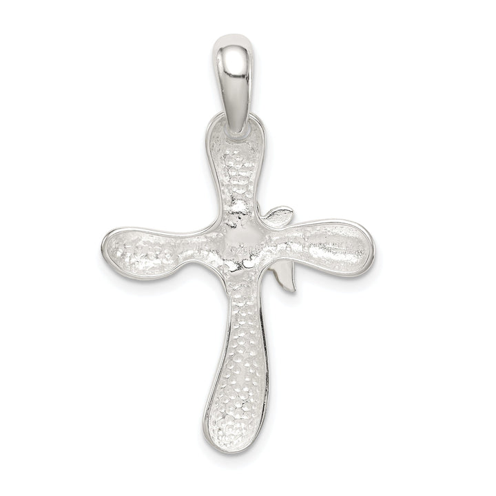 Sterling Silver Vermeil Dove Cross Pendant