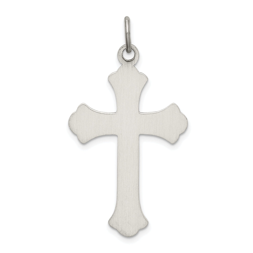 Solid Sterling Silver Antiqued Cross Pendant