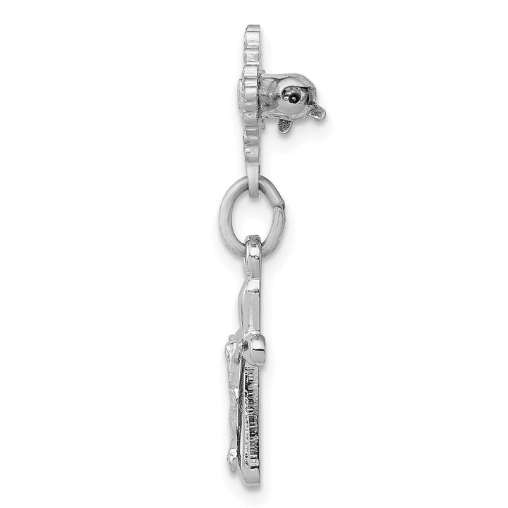 Sterling Silver Polished Crucifix Pin