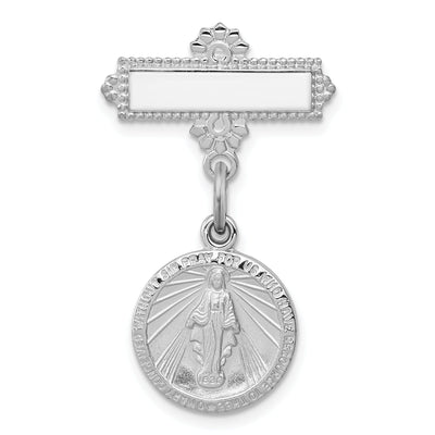 Sterling Silver Miraculous Medal Pin at $ 48.03 only from Jewelryshopping.com