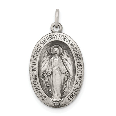 Sterling Silver Antiqued Miraculous Medal at $ 19.61 only from Jewelryshopping.com
