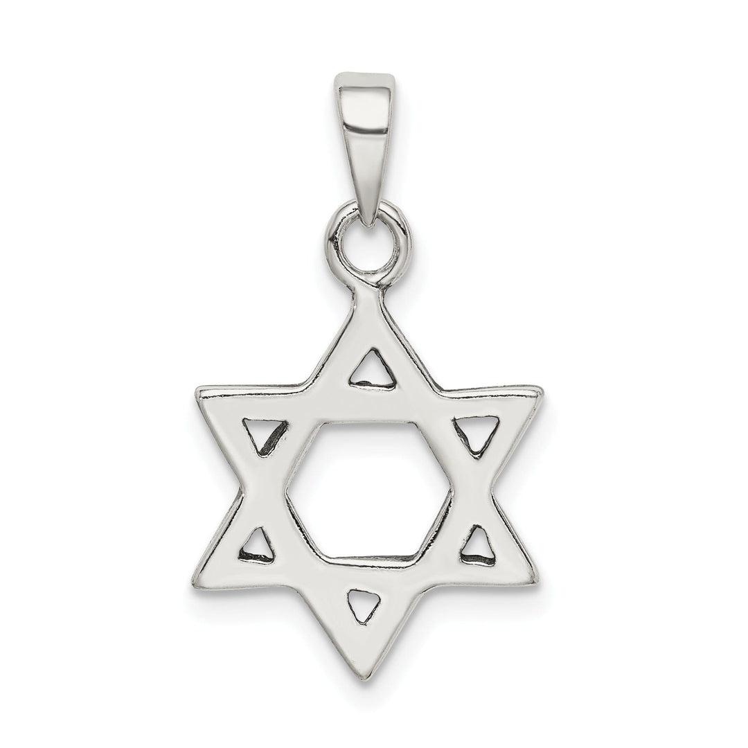 Sterling Silver Antiqued Star of David Pendant