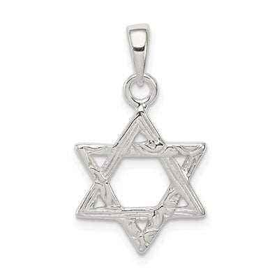 Sterling Silver Textured Star of David Pendant at $ 10.14 only from Jewelryshopping.com