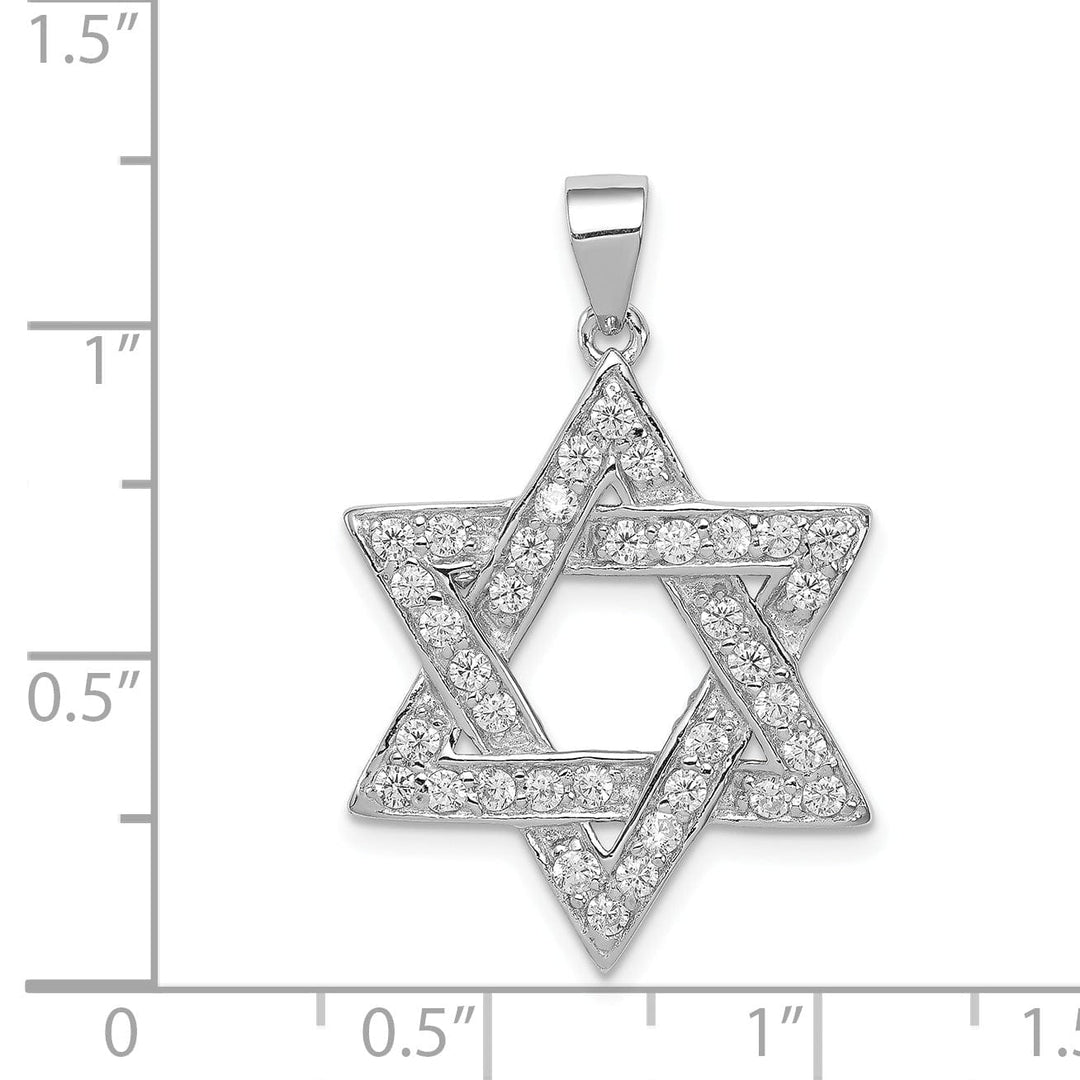 Sterling Silver C.Z Star of David Pendant