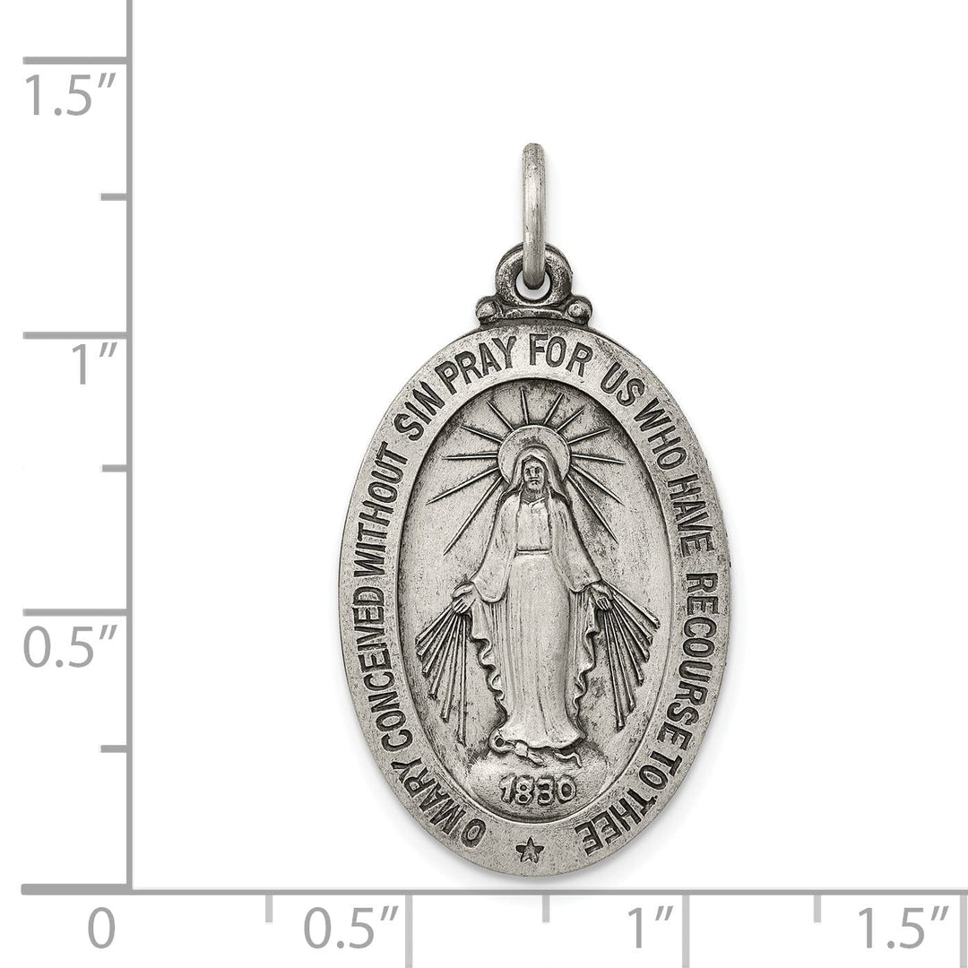 Sterling Silver Antiqued Miraculous Medal