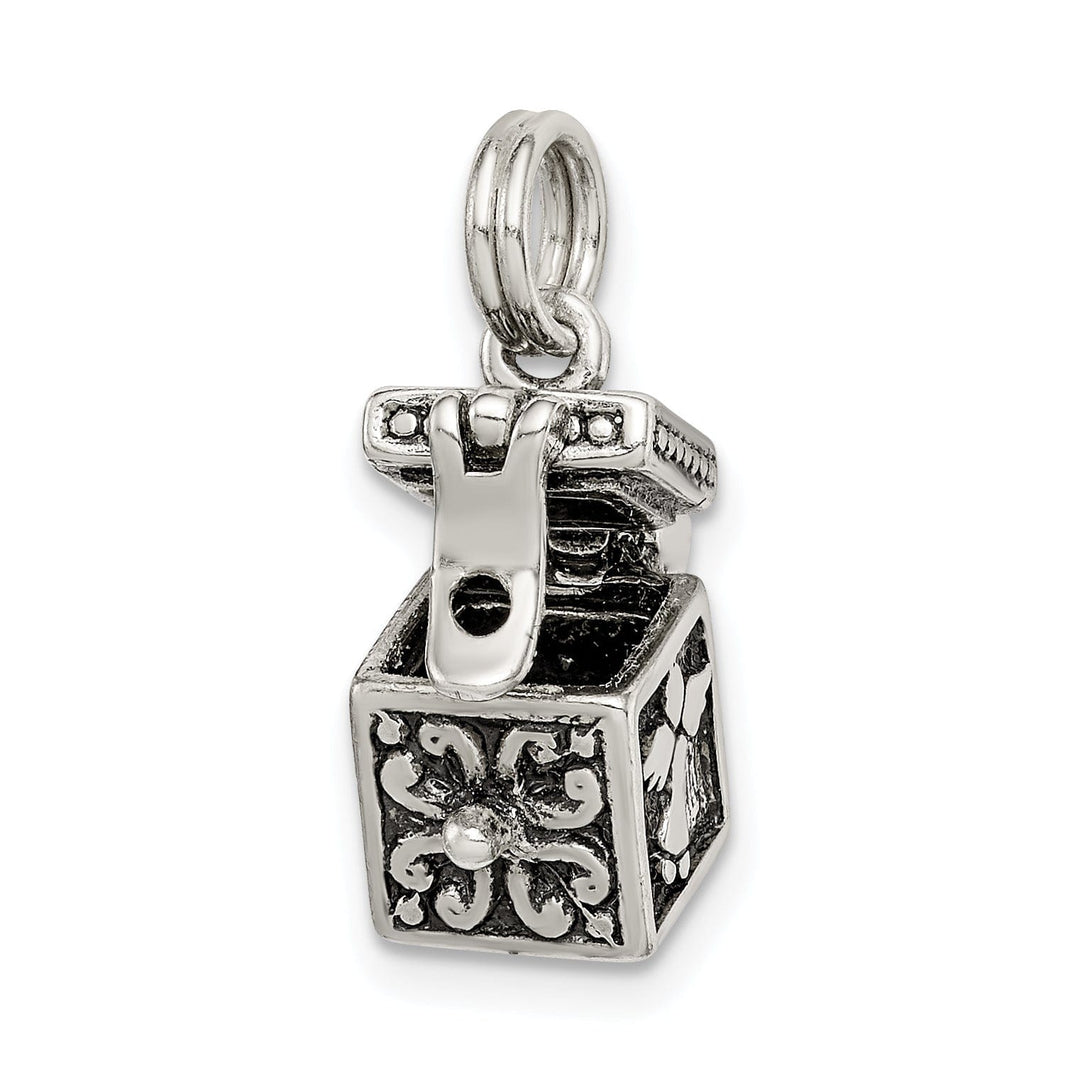 Sterling Silver Angel Prayer Box Charm
