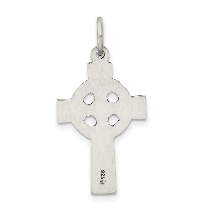 Silver Polished Antique Celtic Cross Pendant