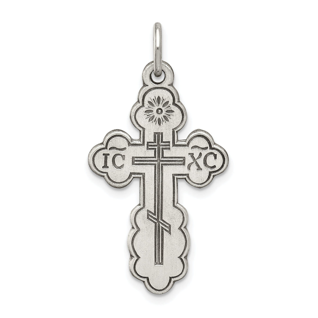 Sterling Silver Eastern Orthodox Cross Pendant