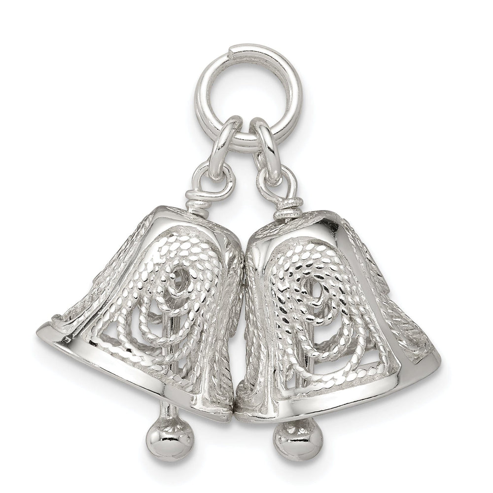 Sterling Silver Filigree Moveable Bells Charm