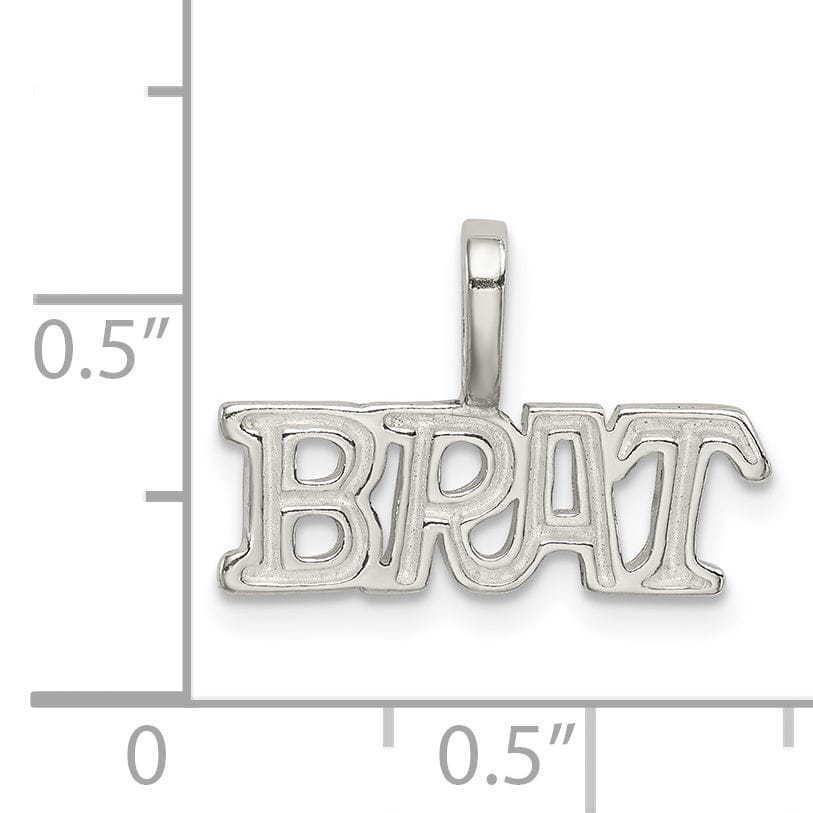 Sterling Silver Polish Satin Finish Brat Charm