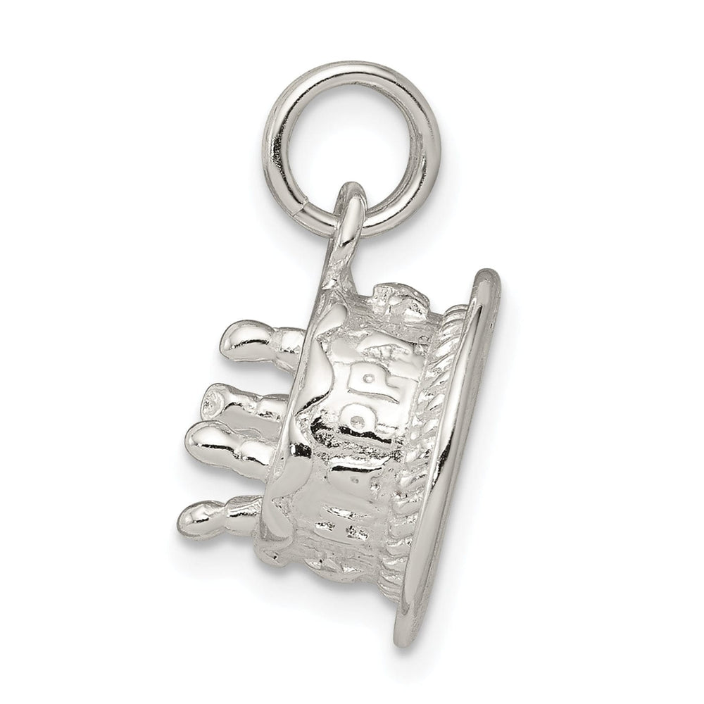Sterling Silver 3-D Happy Birthday Cake Charm