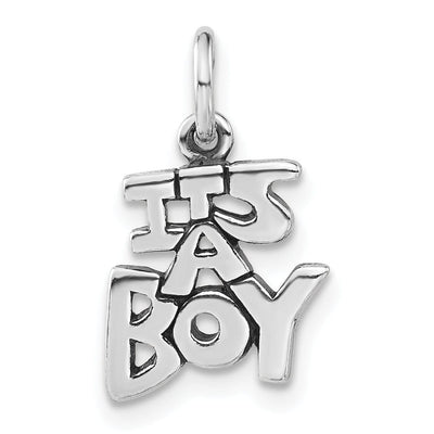 Solid Sterling Silver It's A Boy Charm Pendant at $ 6.3 only from Jewelryshopping.com