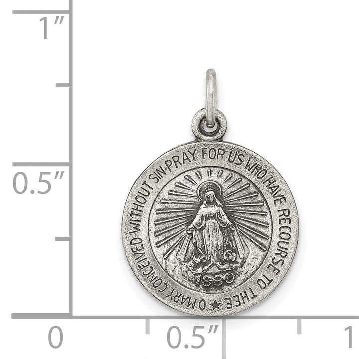 Sterling Silver Antiqued Miraculous Medal