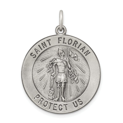 Sterling Silver Antiqued Saint Florian Medal at $ 49.73 only from Jewelryshopping.com