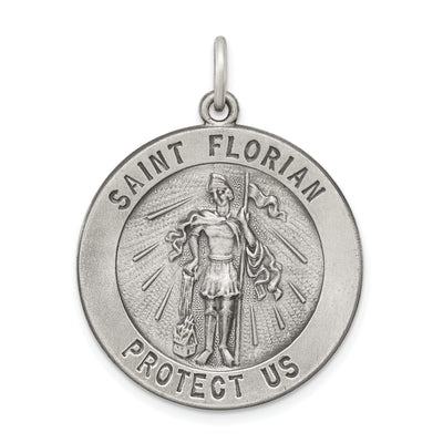 Sterling Silver Antiqued Saint Florian Medal at $ 49.73 only from Jewelryshopping.com