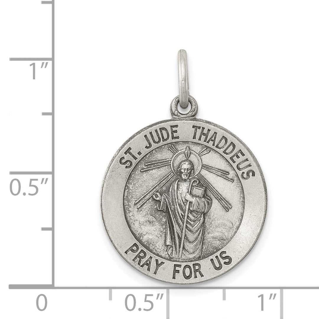 Sterling Silver St. Jude Thaddeus Medal Pendant