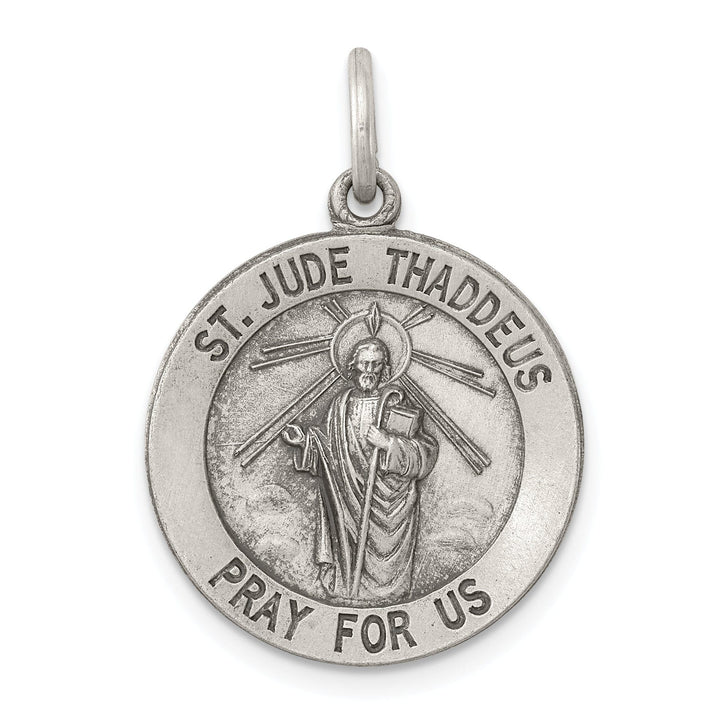 Sterling Silver St. Jude Thaddeus Medal Pendant