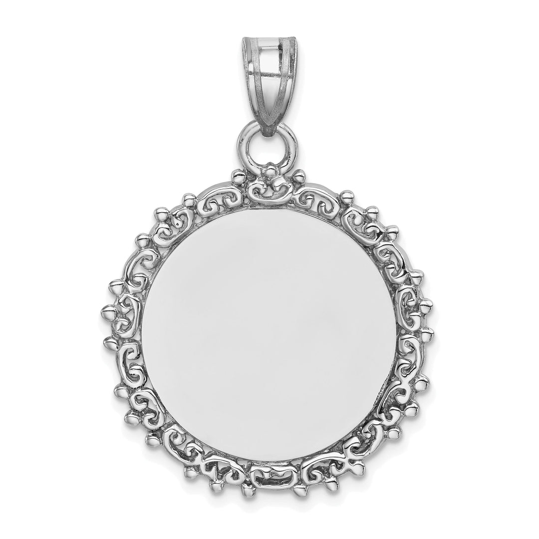 Sterling Silver Polished Fancy Round Pendant