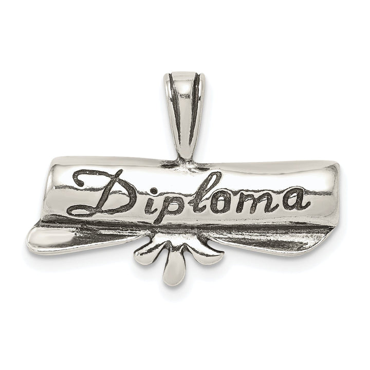 Sterling Silver Polish Antique Diploma Pendant