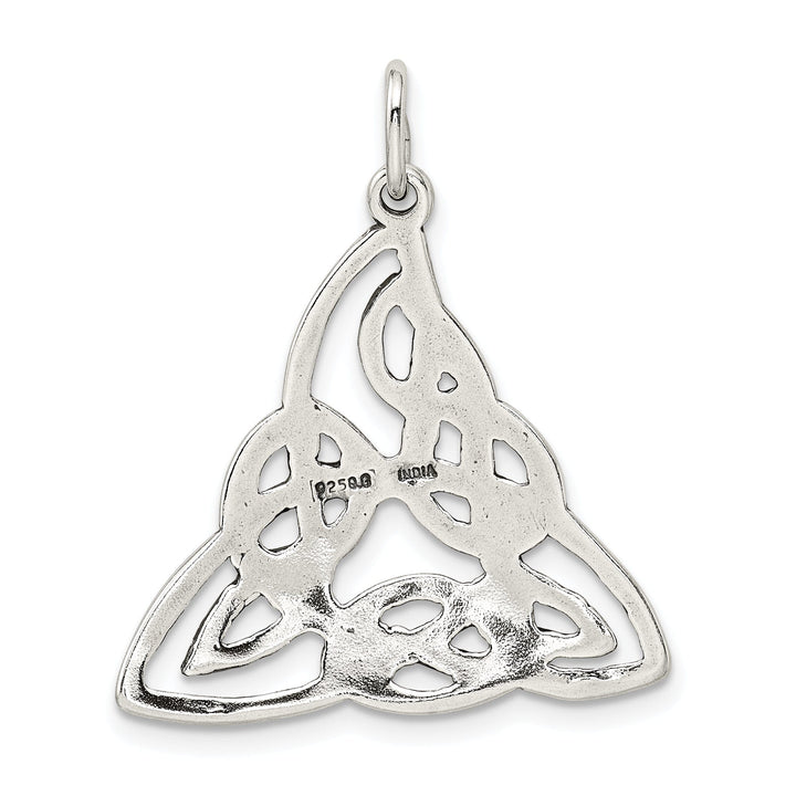 Silver Polished Antiqued Finish Celtic Charm