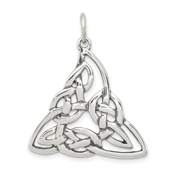 Silver Polished Antiqued Finish Celtic Charm