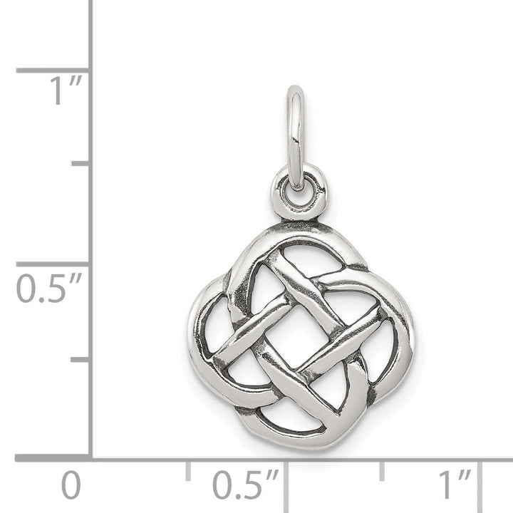 Silver Polish Antiqued Finish Celtic Knot Charm