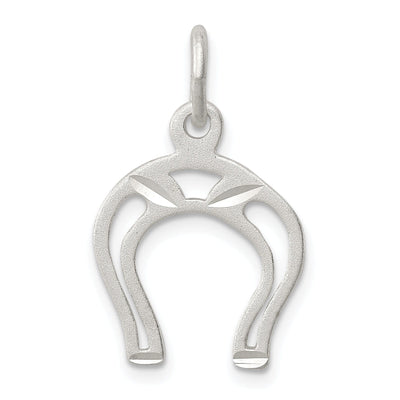 Silver Matte Satin Finish Horseshoe Charm at $ 8.46 only from Jewelryshopping.com