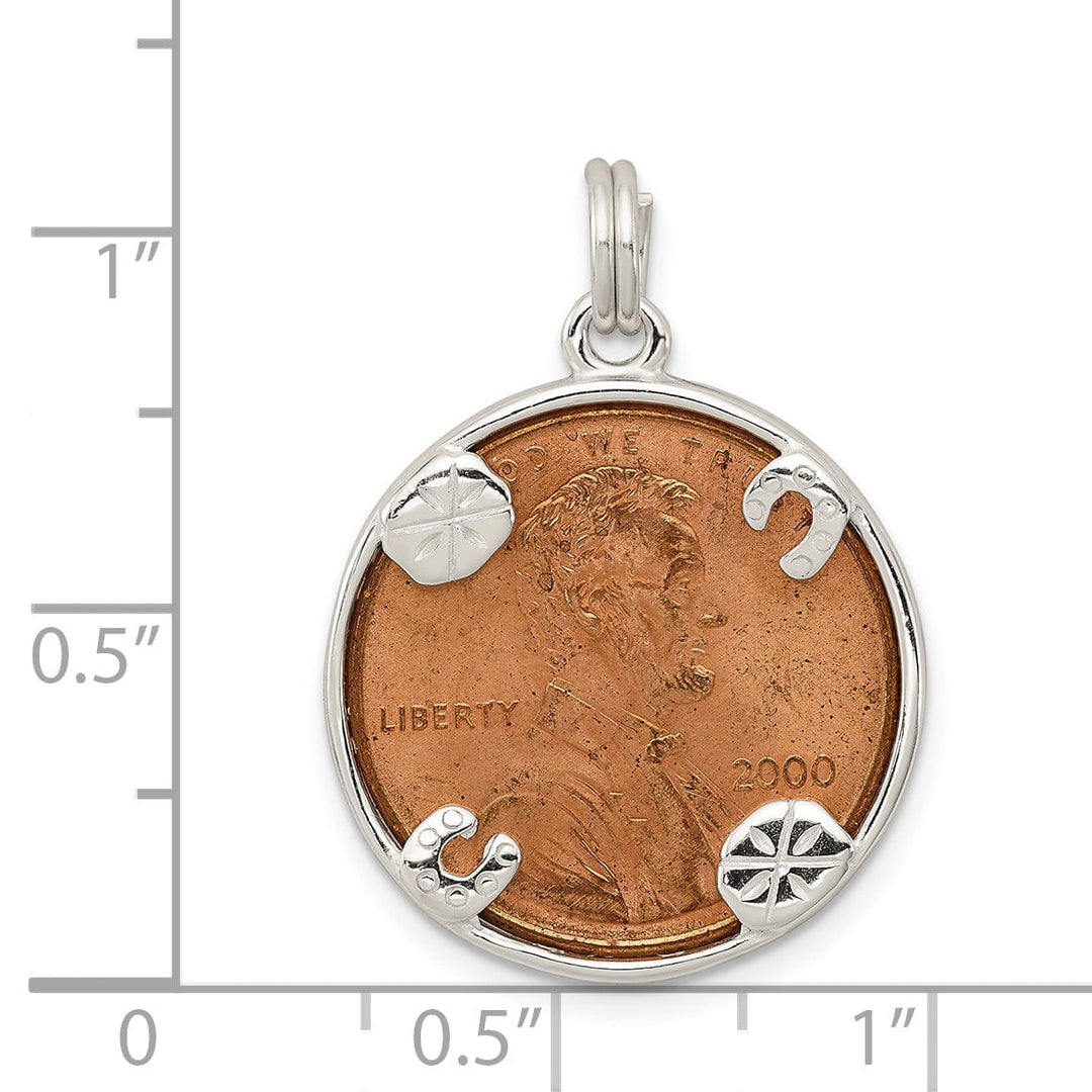 Sterling Silver Polish Finish Lucky Penny Charm