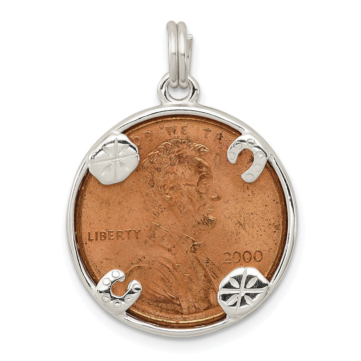 Sterling Silver Polish Finish Lucky Penny Charm